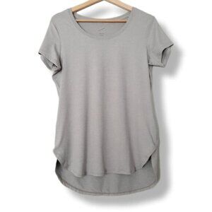 HEAD Athletic Scoop Neck Top Gray Hi-Low Hem Sz M